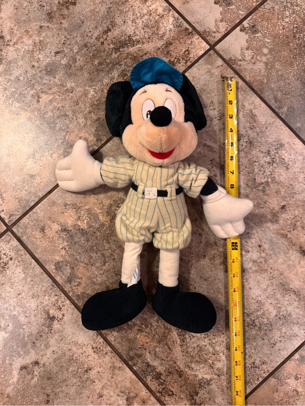 vintage Disneyland/Walt Disney World Mickey Mouse baseball player plush toy